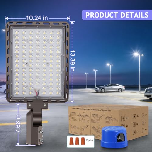 240W LED Parking Lot Lights Slip Fitter LED Pole Light 4Pack - size: 240W/Slip Fitter/4PC