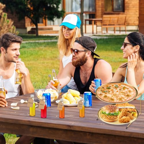 GRETJOB 12 Pcs Pizza Display Stands for Party Pizza Pan Riser Stand Set - color: Gold