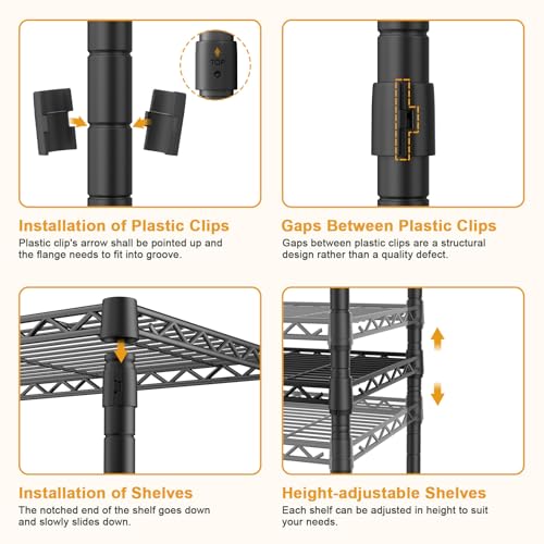 ULIFHOME F2C Covered Garment Rack 47.2" W x 16.5" D x 78.3" H, Load 692lbs - color: Black Closet with Dark Gray Cover