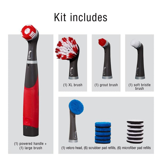 Rubbermaid Reveal Cordless Power Scrubber, 18-Piece Kit - style: 18-Piece Kit