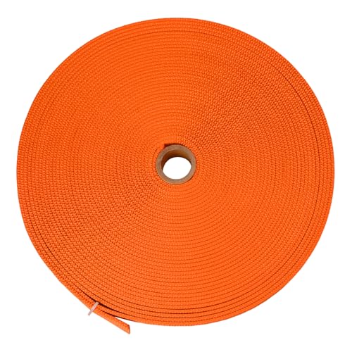 SEPEAK 1 inch Nylon Tubular Webbing UIAA Certified,1pc, Orange, 20 Yard - color: Orange, size: 1 inch x 20 yard