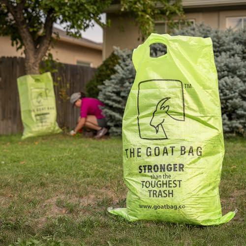 Woven Heavy Duty Contractor Bags – Reusable Construction & Yard Waste Bags, 42-Gallon Tear-Resistant Polypropylene, Jobsite Cleanup (10-Pack)