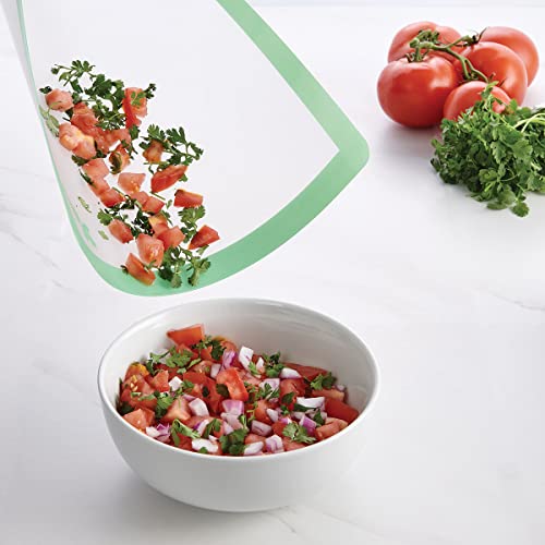 HIC Kitchen Flexible Cutting Board Mat Set, Color-Coded with Icons, Food-Grade Nonporous BPA-Free Plastic, Set of 4 - style: Flexible Cutting Boards, Set of 4