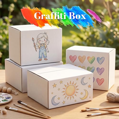 Shipping Boxes 6x6x3 Set of 25, White Corrugated Cardboard Box for Mailing Business Packaging - size: 6x6x3 Inches