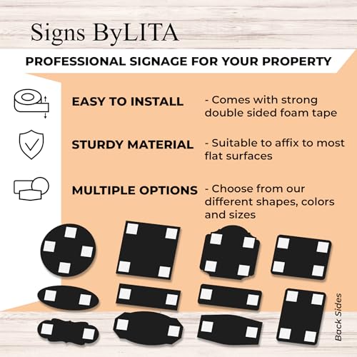 Standard Restricted Area Sign (Black) - Large - color: Black, size: Large (3" x 9")