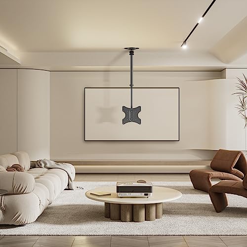 Suptek Ceiling TV Mount Fits Most 23-43 inch LCD LED Plasma Panel Display with Max VESA 200x200mm Loaded up to 35kg/77.16lbs Height Adjustable MC3260 - size: Max 43" TV
