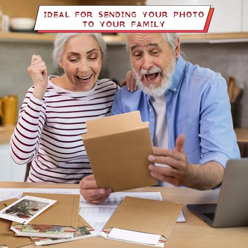 Fainne 400 Pieces 6x8 Rigid Photo Mailers, Cardboard Keep Flat
