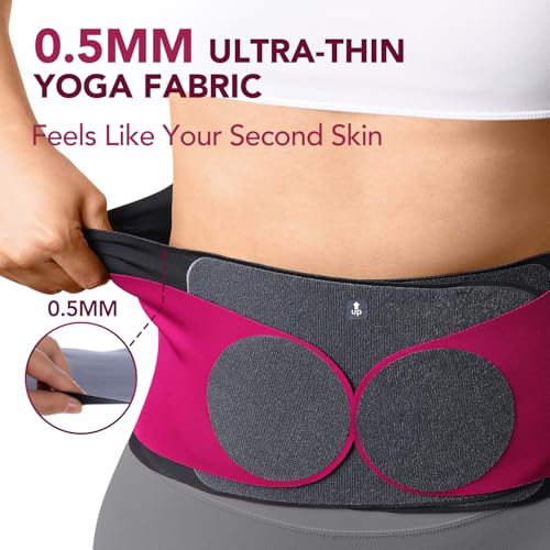 0.5mm Ultra Thin Back Brace for Women for All-Day Wear & Support - color: Rose, size: M