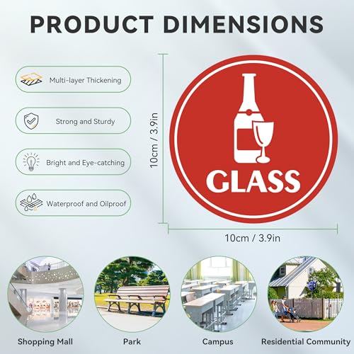 4PCS Recycle Stickers for Trash Bins,Self-adhesive Waterproof Trash Recycle Stickers, Recycling Labels for Trash Can for Home, Office, Apartment, Hotel, School and Public Area - color: Paper Glass Plastic Cans Recycle 399
