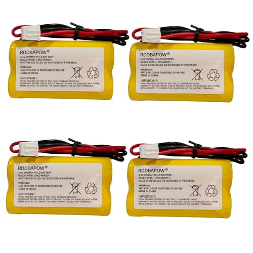 3.6V 900mAh Ni-CD Exit Sign Emergency Light Battery for Unitech LEDR-1 6200RP, Dantona CUSTOM-318 OSA230,Lowes 253799,Exitronix 10010037 (4 Pack x 3.6v 900mah Emergency/exit Light Battery) - size: 4 Pack x 3.6v 900mah emergency/exit light battery