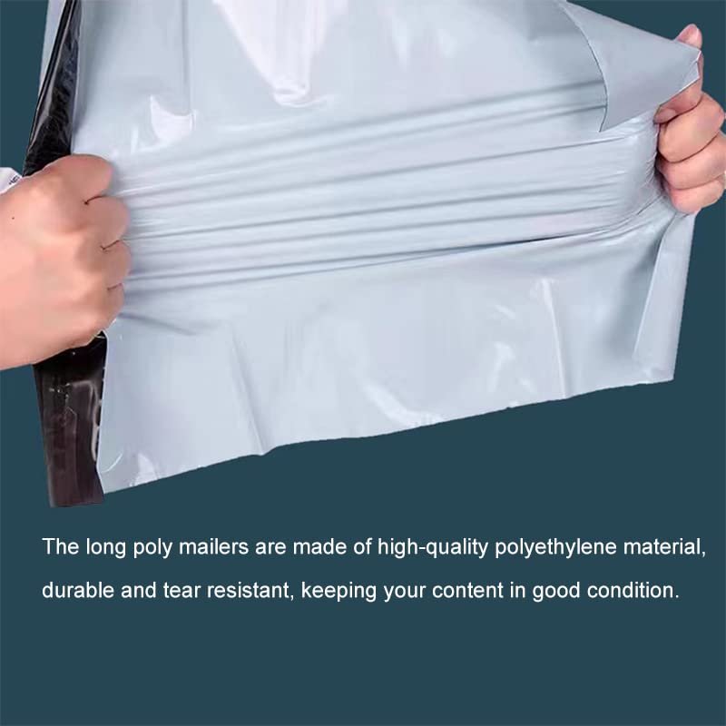 100 Pack 4x30 Inches Long Poly Mailers, Long Shipping Bags White Envelopes Packaging for Unique Narrow Items Mailing - size: 4x30 Inches / 100-PACK