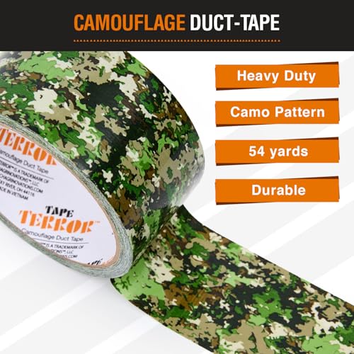 Heavy-Duty Camo Packing Tape (1 Roll) - 48mm x 50m Per Roll - style: Camo Tape – 1 Pack