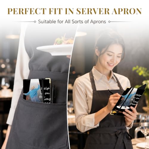 Server Book,7 Pocket Zipper Organizer,Server Books for Waitress - color: Dear