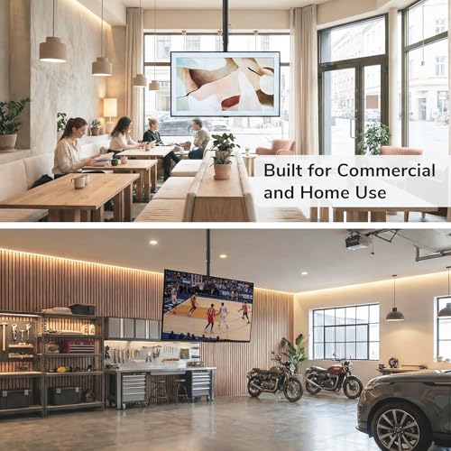 Mount-It! Ceiling TV Mount for 32–86 Inch LCD LED OLED TVs – Hanging Full Motion Swivel, Tilt & Height Adjustable Bracket – 175 lb, VESA 800x450 – Home, Gym, Patio, Restaurant & Commercial Use - size: Medium Single