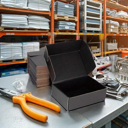 10x5x3 Black Shipping Boxes for Small Business, Packing, 25 Pack - color: Black, size: 10x5x3 Inch