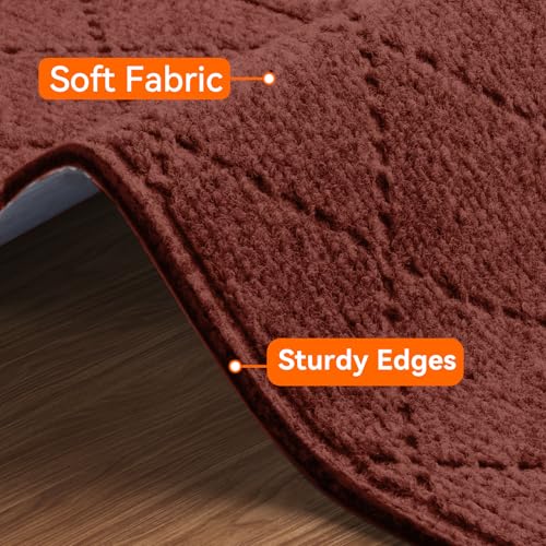 Stair Treads for Wooden Steps 15 PCS, Non Slip Stair Rugs Red - color: Red