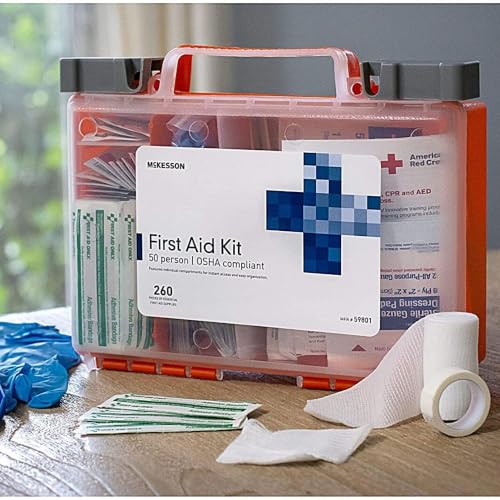 McKesson First Aid Kit, 260 Pieces, OSHA Compliant 50 Person Kit - size: (1 ct)