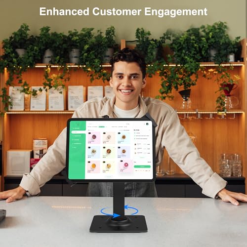 Keuvirya Anti-Theft Aluminum Tablet Kiosk Stand, iPad POS Locking Holder