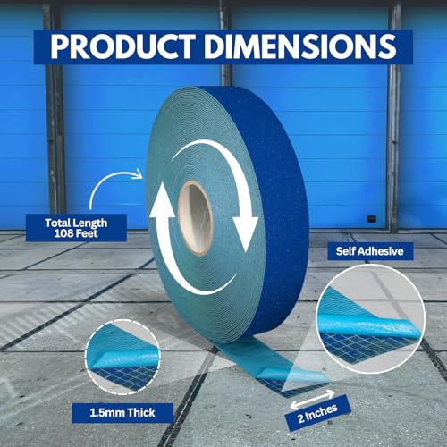 DuraMark RPT-750 Reflective Pavement Marking Tape, Blue, 2 in x 108 ft - color: Blue, size: 2 Inch x 108 Ft