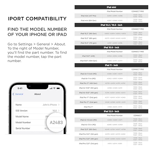IPORT Connect PRO iPad Case - Compatible as iPad Pro 11 inch 4th and 3rd Generation case | iPad Air 10.9 inch 5th and 4th Generation case (Black)