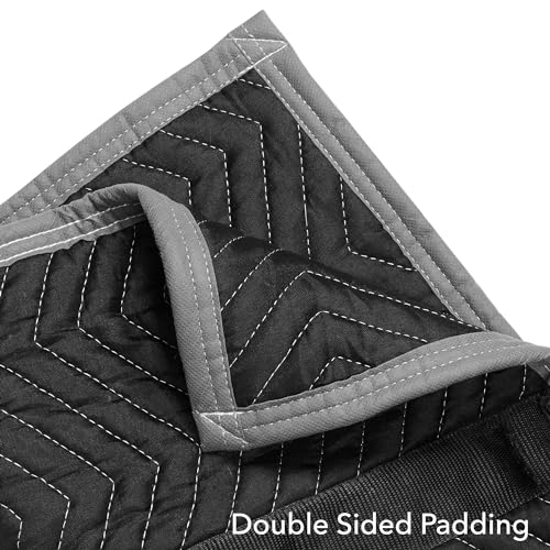 Sure-Max Door Jamb Protector Pad with 3 Sewn-in Steel Spring Clips, 72" x 24", Black