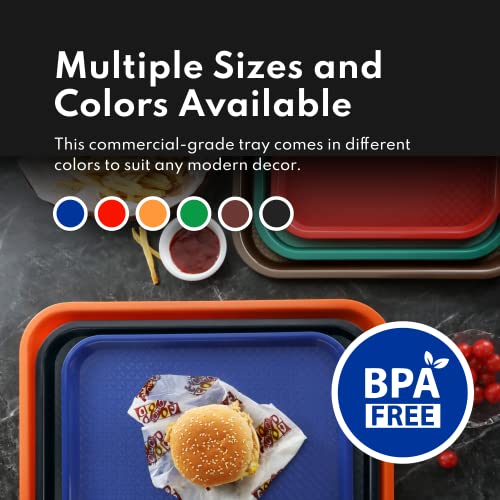 New Star Foodservice Fast Food Tray, Blue, 14 x 18 Inch, Set of 12