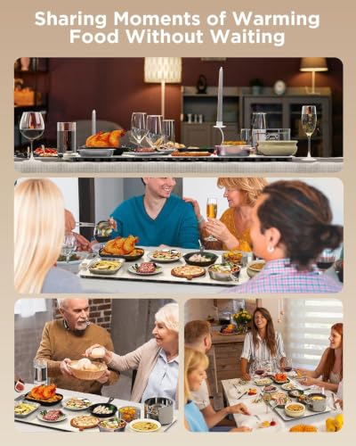 FEPPO Food Warming Mat, 35”x16” Electric Warming Trays for Buffets Party - color: White, size: 2XL Large: 35“x16"
