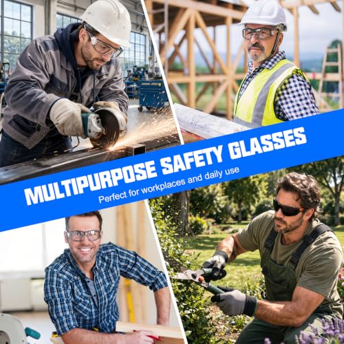 OXG Anti Fog Safety Glasses with Foam Gasket, ANSI Z87.1 Protective Eyewear - color: 6p-black