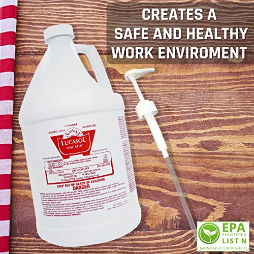 Lucasol One Step Hospital Grade Disinfectant Sanitizer w/ Pump Dispenser - style: 1 Gallon+Pump