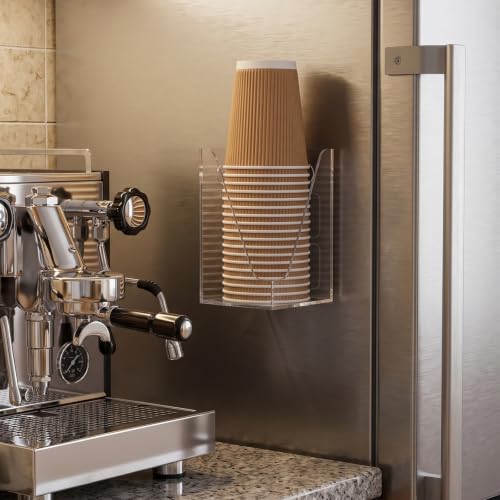 Cup Dispenser, Wall Mount Cup Holder for Water Cooler Fit Up to14oz Cups - color: Medium