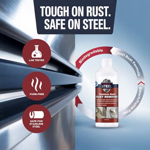 CLEAN MY STEEL Stainless Steel Rust Remover – Food Area Safe Cleaner, (1 Liter) - size: 33.8 Fl Oz (Pack of 1)
