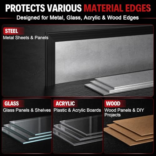 alophoty Rubber Edge Trim U Channel 1/16" - 20 FT Self-Adhesive EPDM Rubber Edge Guard with Hollow-Top Cushion Chamber, Flexible Edge Protector for Car Doors, Sheet Metal, Glass and DIY Projects - size: 1/16" × 20 FT