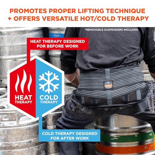 Ergodyne Proflex 1675 Back Support Brace Belt with Warming and Cooling Pack - size: X-Large