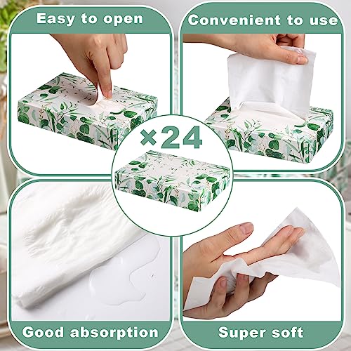 Yinder 24 Pcs Small Tissue Cube Box 960 Sheets for Classroom, Leaf - style: Leaf
