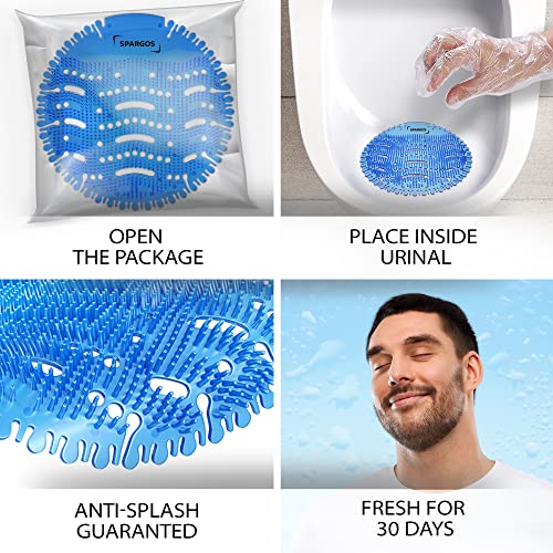 Spargos Urinal Screen Deodorizer, 36 Pack Ocean Breeze Pads