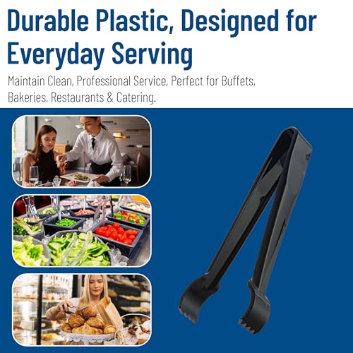 Carlisle FoodService Products 480603 Carly Salad Tong, 6" Pom Tong, 12 Pack - color: Black, size: 6" Pom Tong, style: 12 Pack