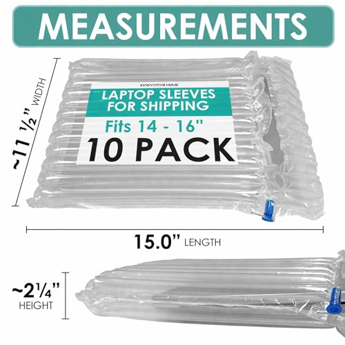 Innovative Haus Inflatable Laptop Protective Bags, 10 Pack, Fits 14-16 Inch - size: 10 Pack for 14" - 16" Laptop