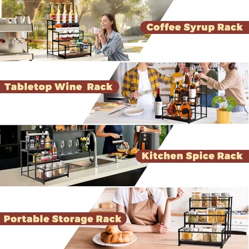 Coffee Syrup Rack Organizer, 3-Tier - color: 3-Tier