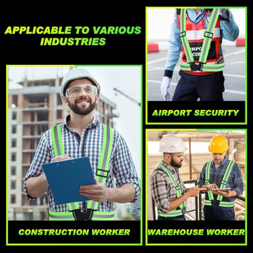 Hercicy Reflective Vest High Visibility Safety Vests Bulk - color: Green