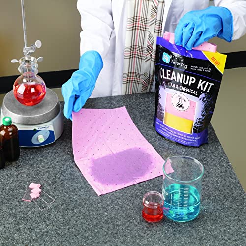 PIG Chemical Cleanup Kit - for Small Laboratory Spills - 9.25" L x 4" W x 13" H - PM50002