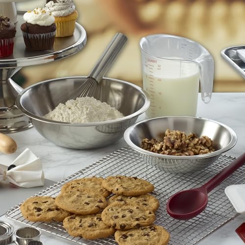 Winco 20 qt Stainless Steel Mixing Bowl - size: 20 Quart, style: Shallow/Heavy Duty