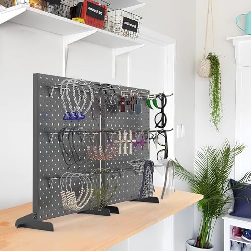 TORACK Pegboard Display Stand for Craft Shows & Fairs, Black, Pack of 2 - style: 2-Pack Black