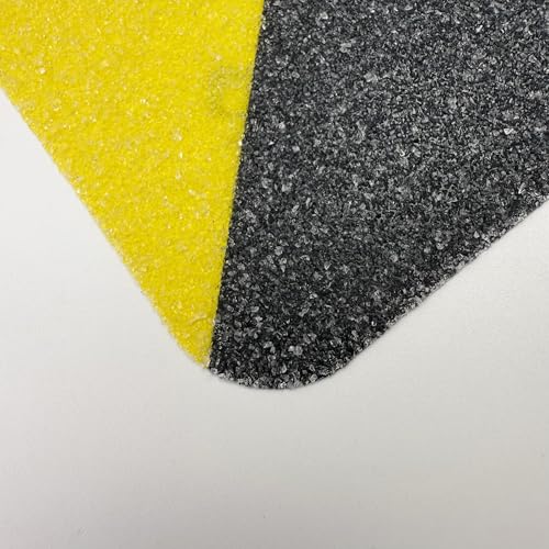 S&X Outdoor Stair Treads Non-Slip 6x24in, 5-Pack, Black/Yellow Caution - color: Black/Yellow, size: 6" x 24"