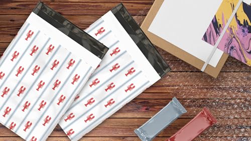 10x13 (100) Lobsters Designer Poly Mailers Waterproof Self Sealing Tear Resistant Polymailers Shipping Envelopes Premium Printed Bags For Small Businesses - color: Lobsters, size: 10x13 inches