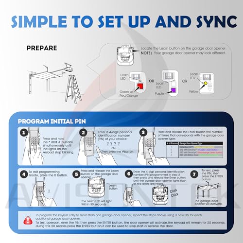 940EV-P2 Universal Chamberlain Garage Door Opener Keypad
