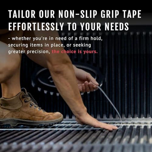 CATTONGUE GRIPS 4" x30' Grip Tape Roll, Non-Abrasive, Waterproof, Clear - color: Clear, size: 4" x 30"