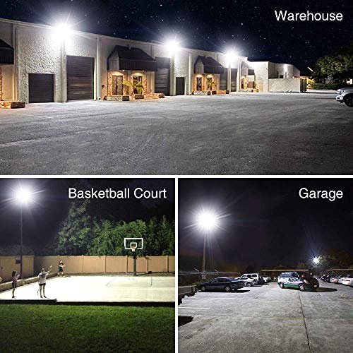 Onforu 150W LED Flood Light Outdoor,15000LM Security Lights, IP66 Waterproof Outdoor Floodlight, 2 Pack 6500K Daylight White LED Exterior Lighting for Basketball Court, Stadium, Playground