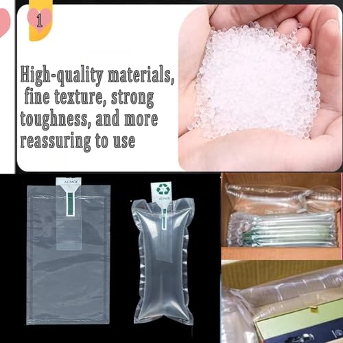 100 Count Inflatable Air Pillows for Shipping, Self-Sealing Packaging Air Bags, PE/PA Box Filler & Void Fill for Moving, Eco-Friendly Alternative to Packing Peanuts with Manual Pump (5.9x7.9 inch) - size: 5.9x7.9 inch