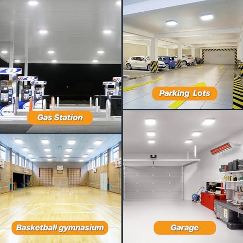LED Canopy Lights 100W: 100/80/60W Selectable with Motion Sensor - size: 100WMotion Senosr-1P
