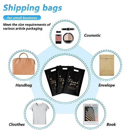 Thank You Poly Mailers with Handle, 10x13 Inch 25 Pcs - color: Thank You, size: 10x13 Inch 25 pcs